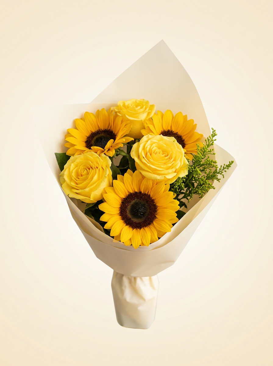 Girasoles y rosas pequeño